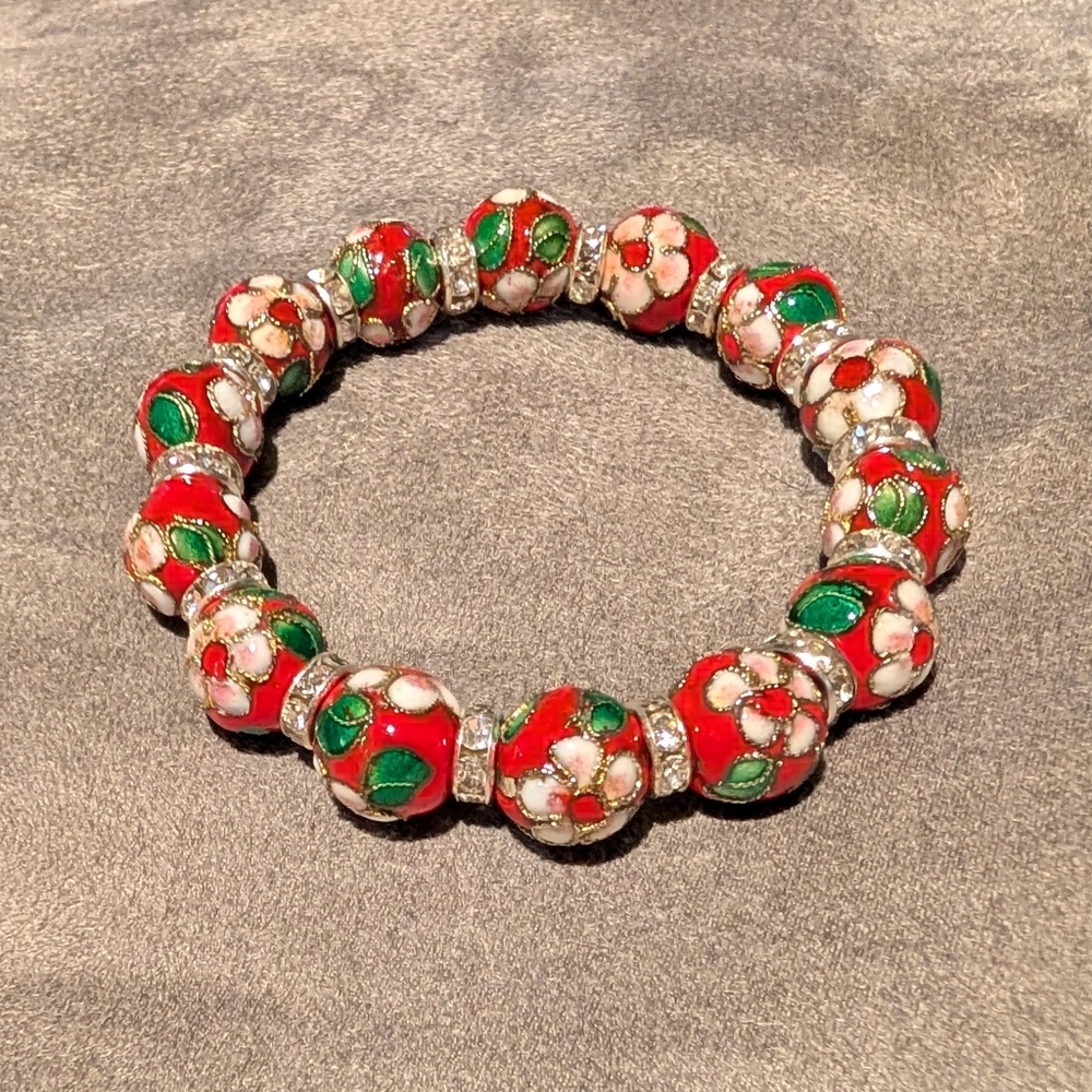 Cloisonne Beaded Bracelet